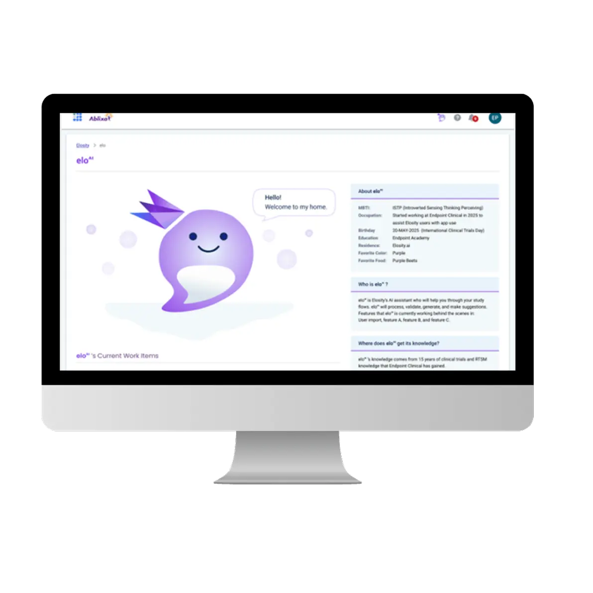 eloAI assistant interface